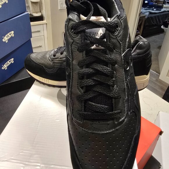 Saucony Shadow 5000 [S70848-3] Shoes BLACK Sneakers Leather Mens Size 12 NEW - Picture 2 of 9